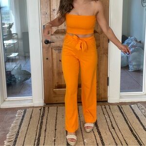 Orange Zara 2 piece set